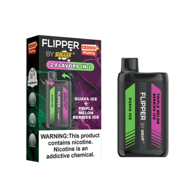 Flipper Disposable Vape – Guava Ice+Triple Melon Berries Ice (40mg) 12000 Puffs