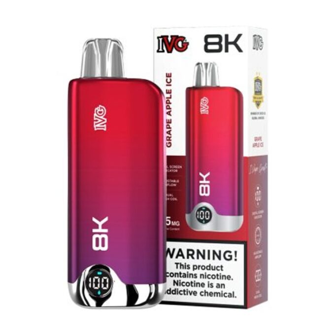 IVG Disposable Vape – Grape Apple Ice (35mg) (8000 Puffs)