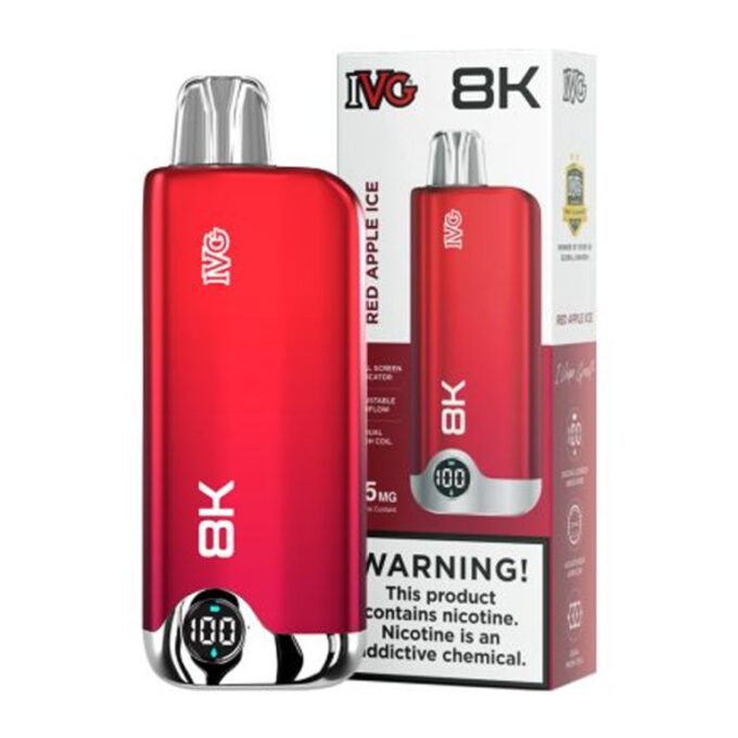 IVG Disposable Vape – Red Apple Ice (35mg) (8000 Puffs)