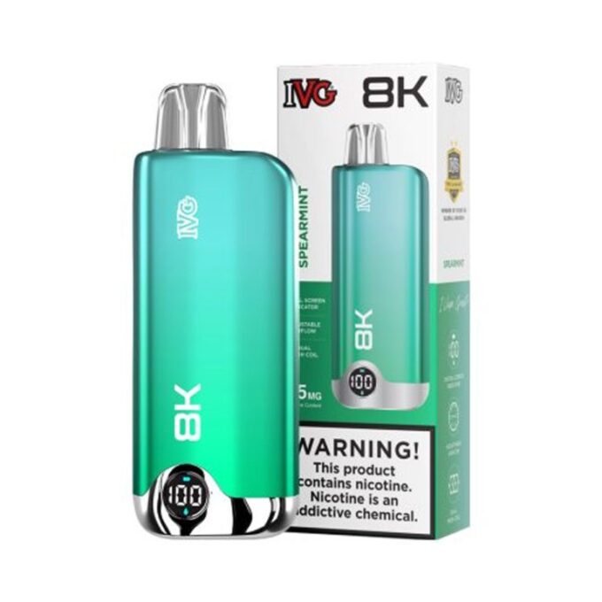 IVG Disposable Vape – Spearmint Ice (35mg) (8000 Puffs)