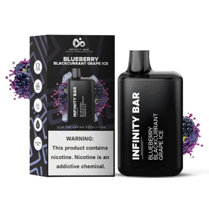 Infinity Bar Disposable Vape – Blueberry Blackcurrant Grape Ice 35mg (5000 Puffs)