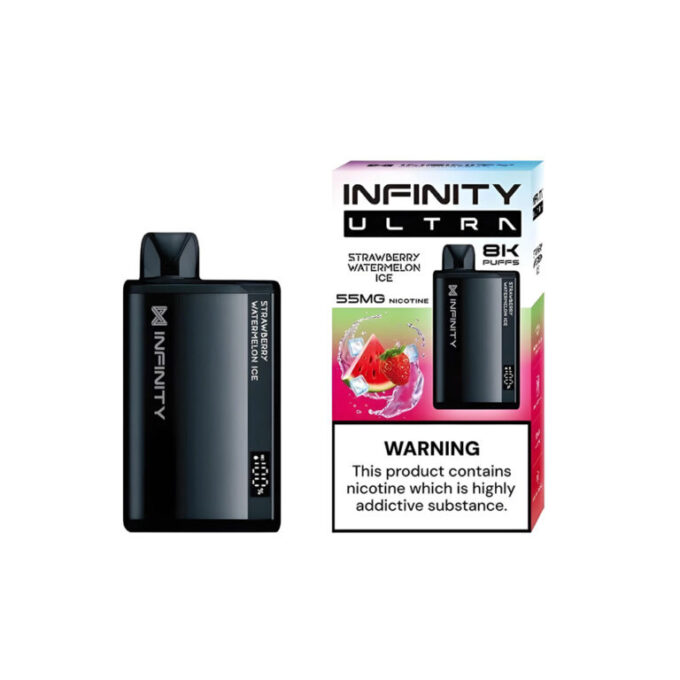 Infinity Ultra Disposable Vape – Strawberry Watermelon Ice 55mg (8000 Puffs)