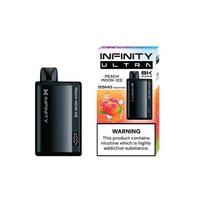 Infinity Ultra Disposable Vape – Peach Moon Ice 55mg (8000 Puffs)