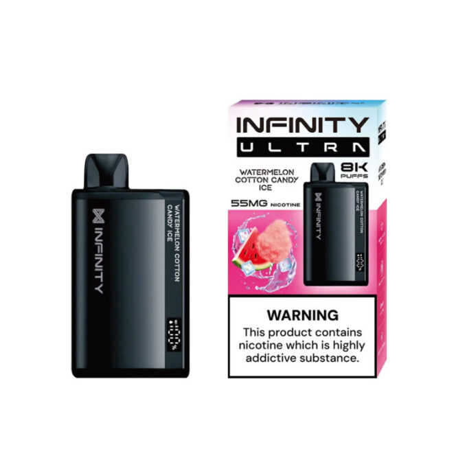 Infinity Ultra Disposable Vape – Watermelon Cotton Candy Ice 55mg (8000 Puffs)