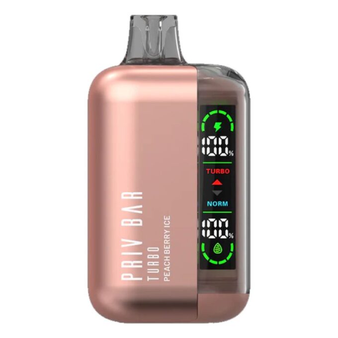 Priv Bar Turbo Disposable Vape – Peach Berry Ice (50mg) 15000 Puffs
