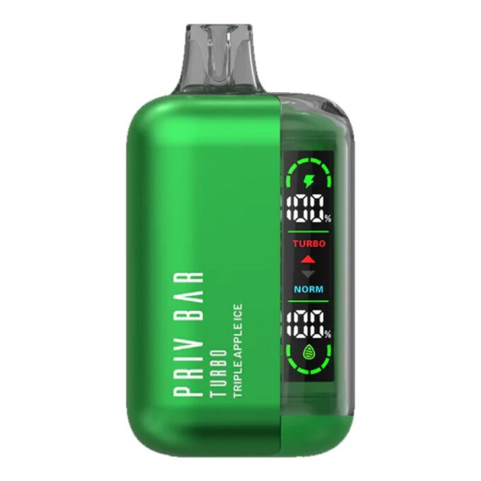 Priv Bar Turbo Disposable Vape – Triple Apple Ice 15000 Puffs
