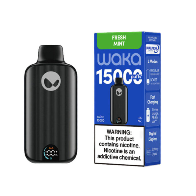 Waka soPro Disposable Vape – Fresh Mint 50mg 15000 Puffs