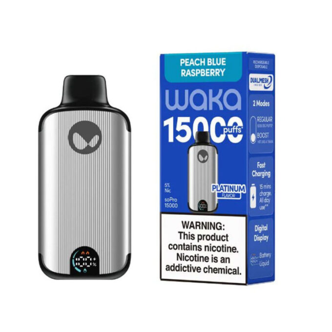 Waka soPro Disposable Vape – Peach Blue Raspberry 50mg 15000 Puffs