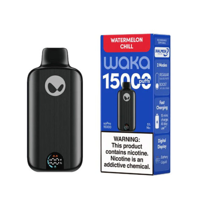 Waka soPro Disposable Vape – Watermelon Chill 50mg 15000 Puffs